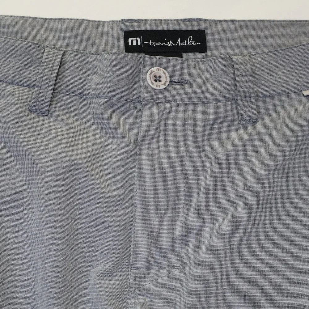 Travis Mathew Mens‎ Grey Heathered Golf Shorts Size 32 Stretch Performance